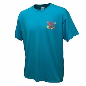 Vintage Showboat Super Star Bingo Las Vegas Casino Tee XL Turquoise Retro